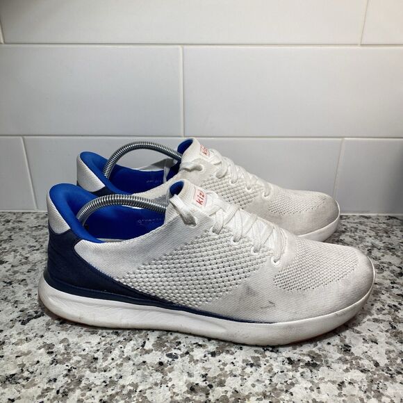 Kizik Lima Men's Size 12 White Blue Hands Free Slip On Sneakers Shoes - Picture 3 of 8